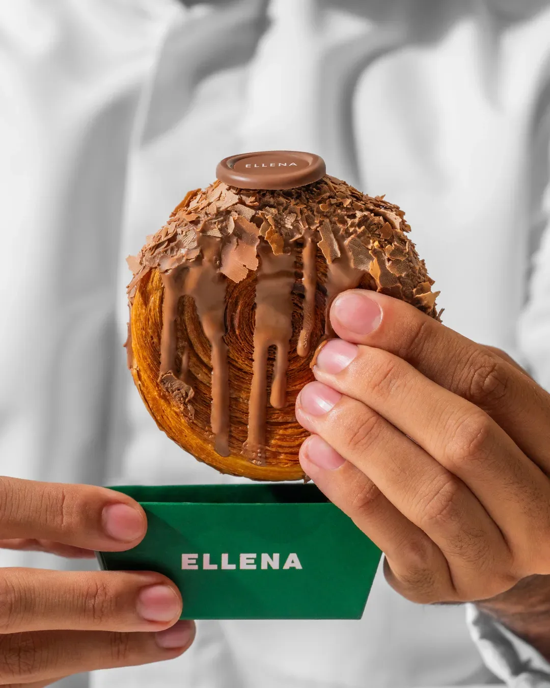 Ellena Bakery product, covered wide and close in the same block.