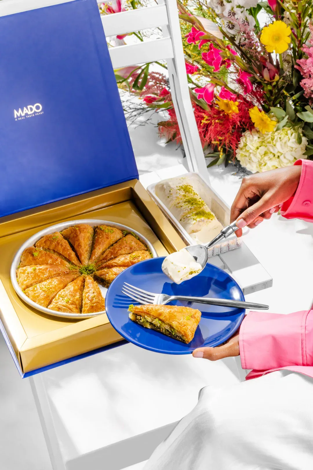 Mado food covered close, in the same light as the rest of the set.