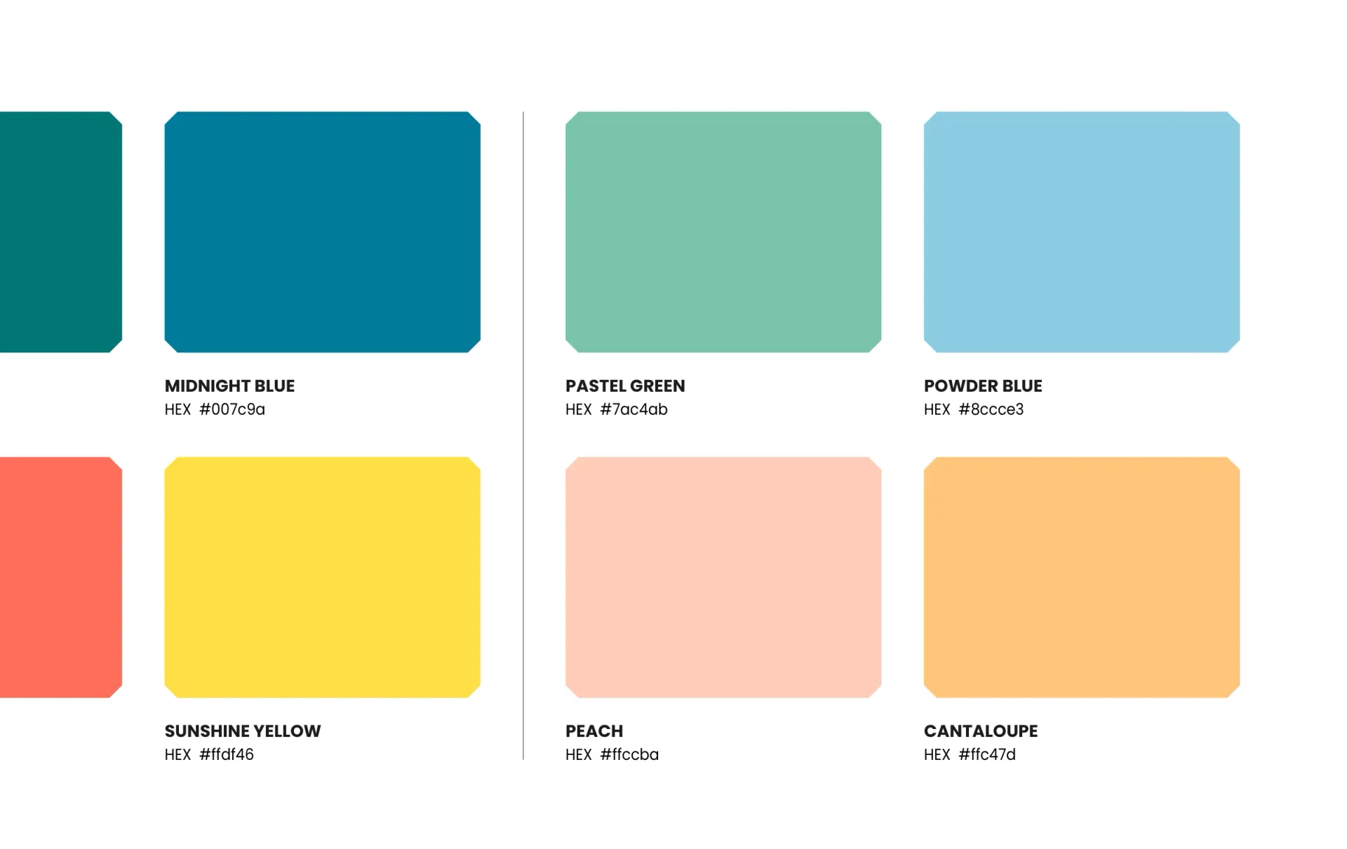 Al Nawasi product communication colour palette