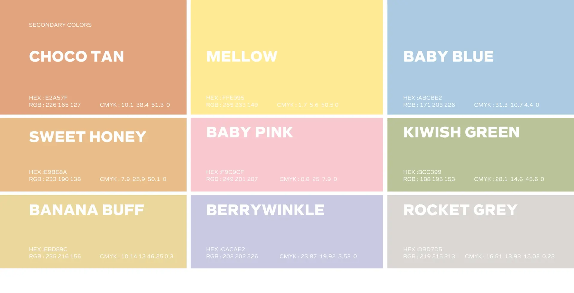 Binder soft colour palette