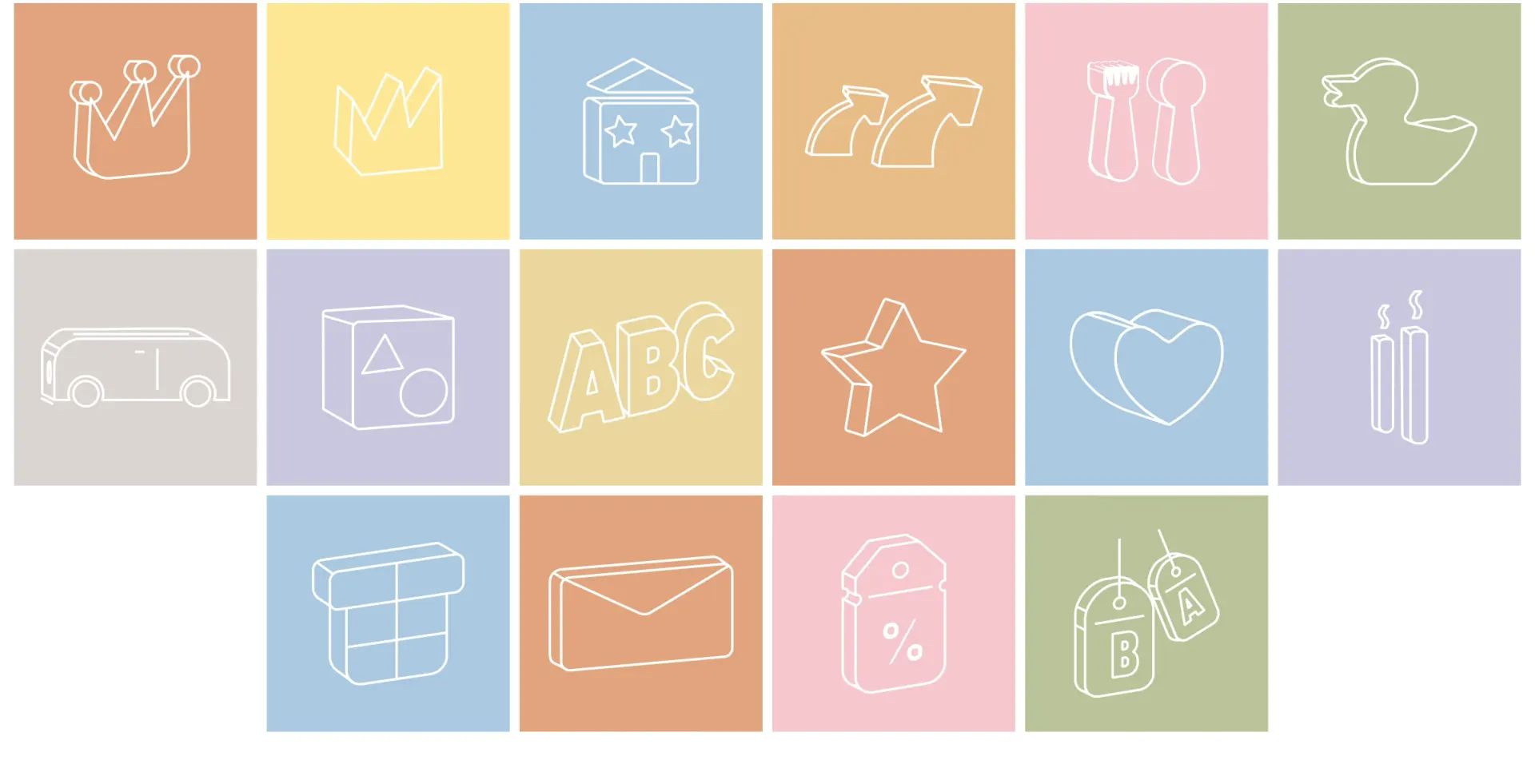 Binder product icon system