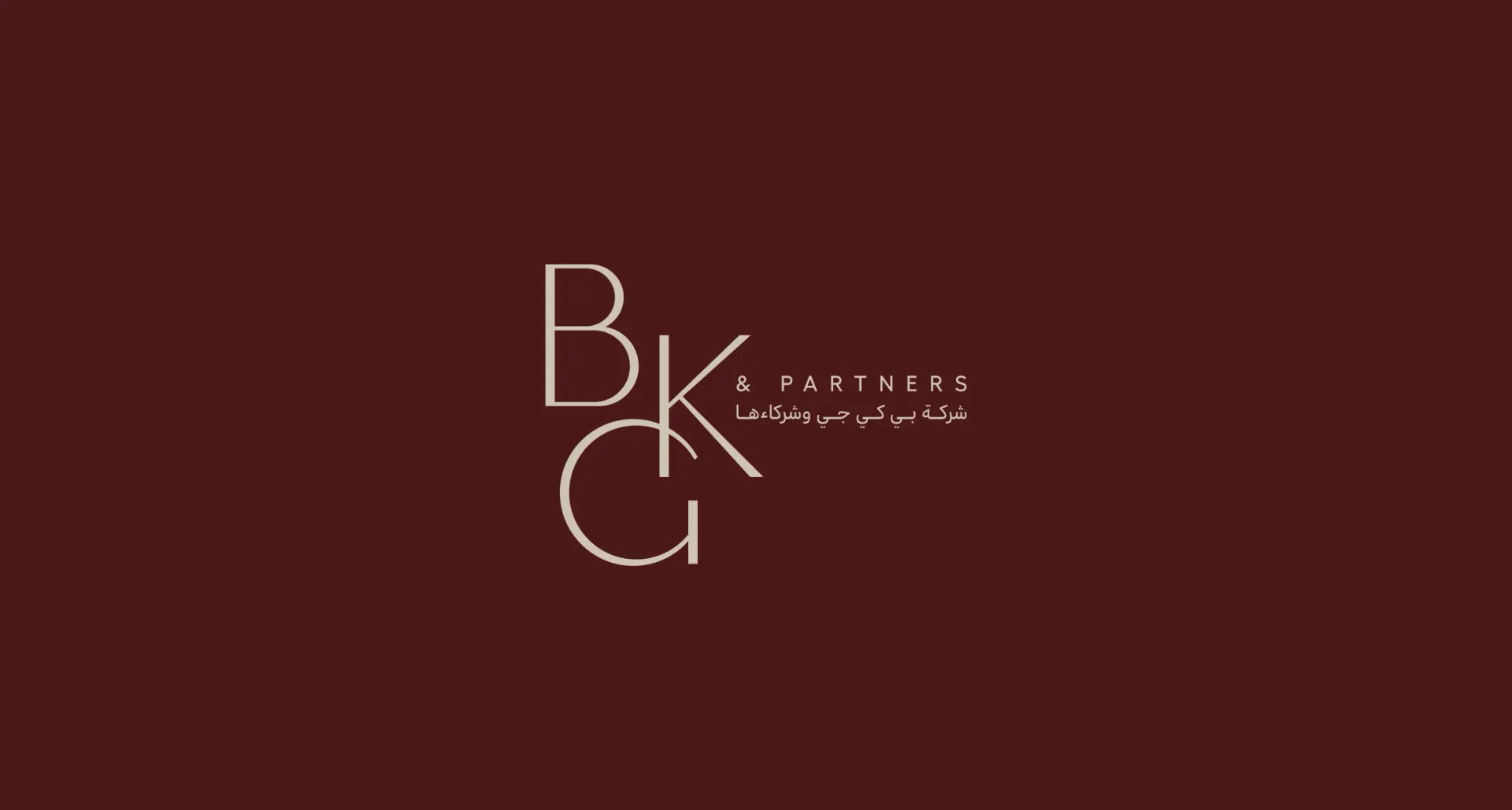 Bilingual BKG & Partners monogram and name