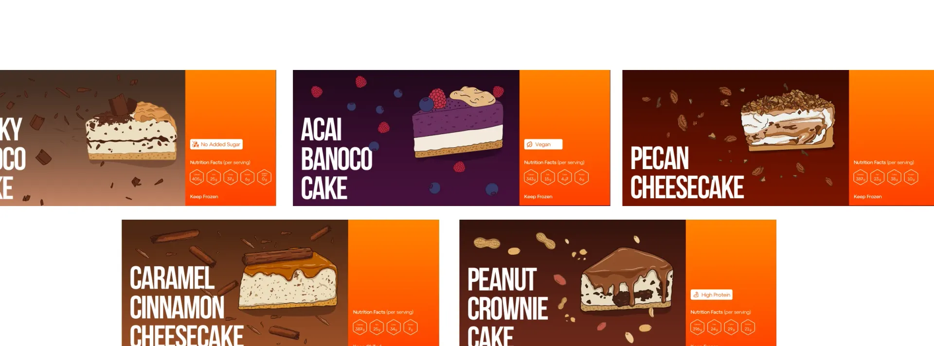 Ciervo Café dessert label layouts