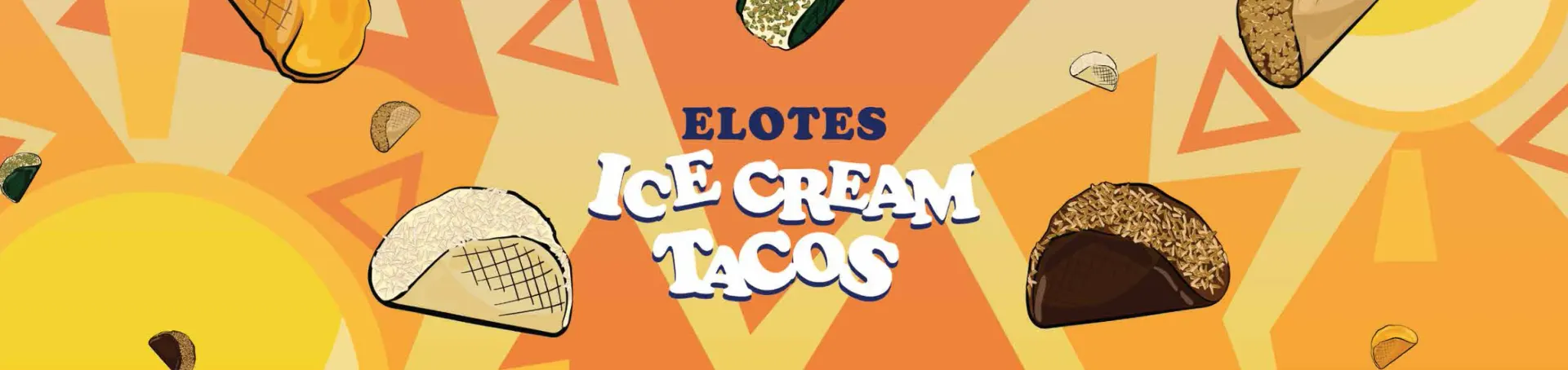Elotes ice cream taco packaging wrap artwork