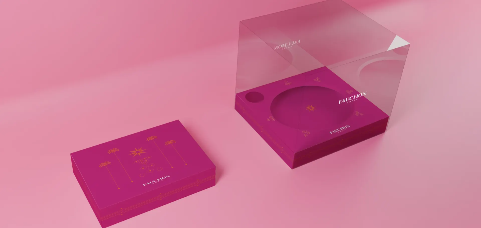FAUCHON Ramadan cake box open and closed