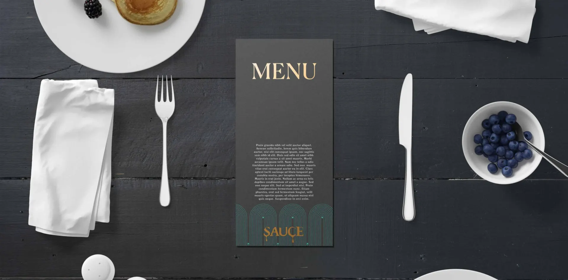 Sauce menu design