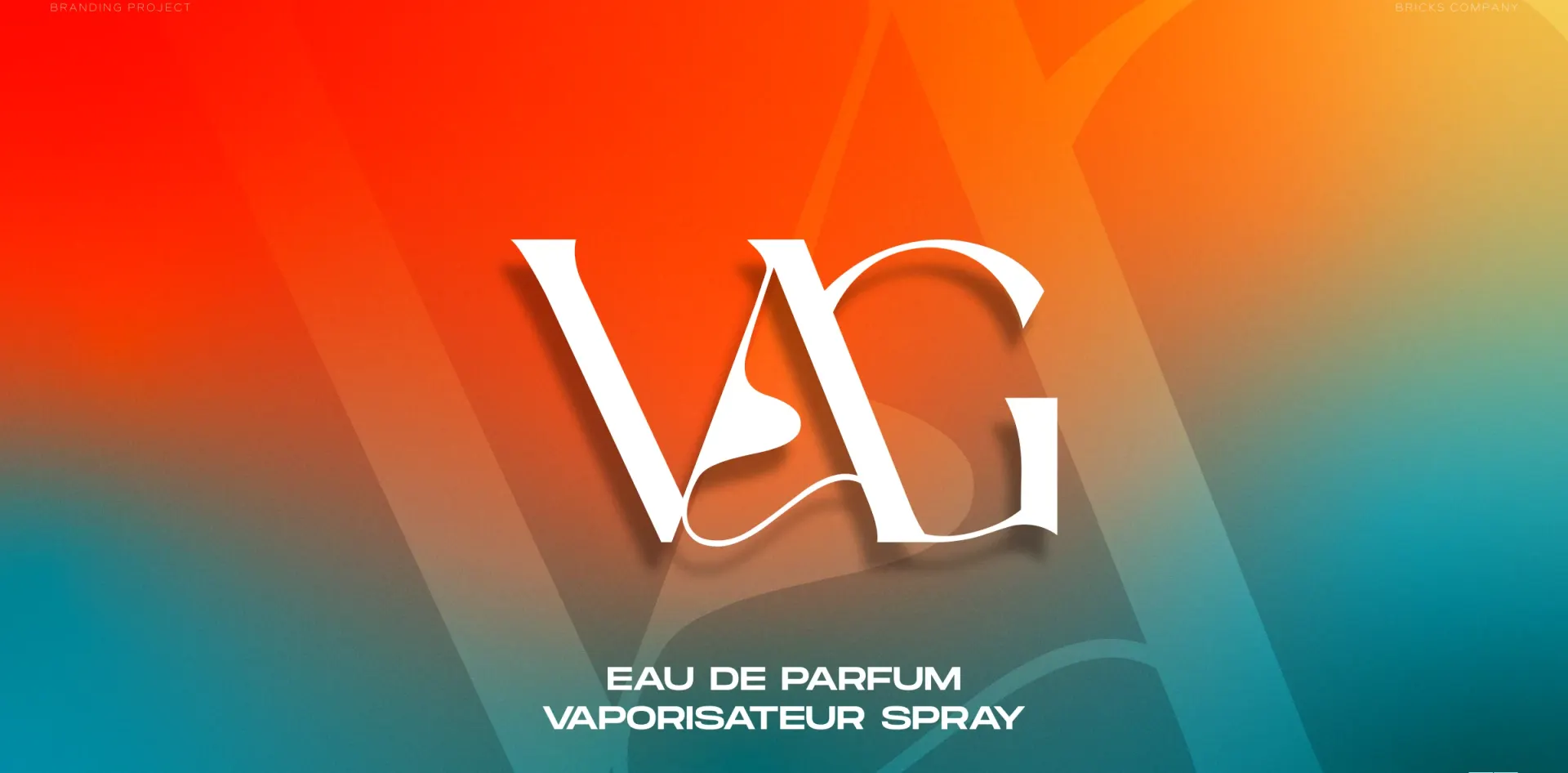 VĂG lettermark on the brand gradient
