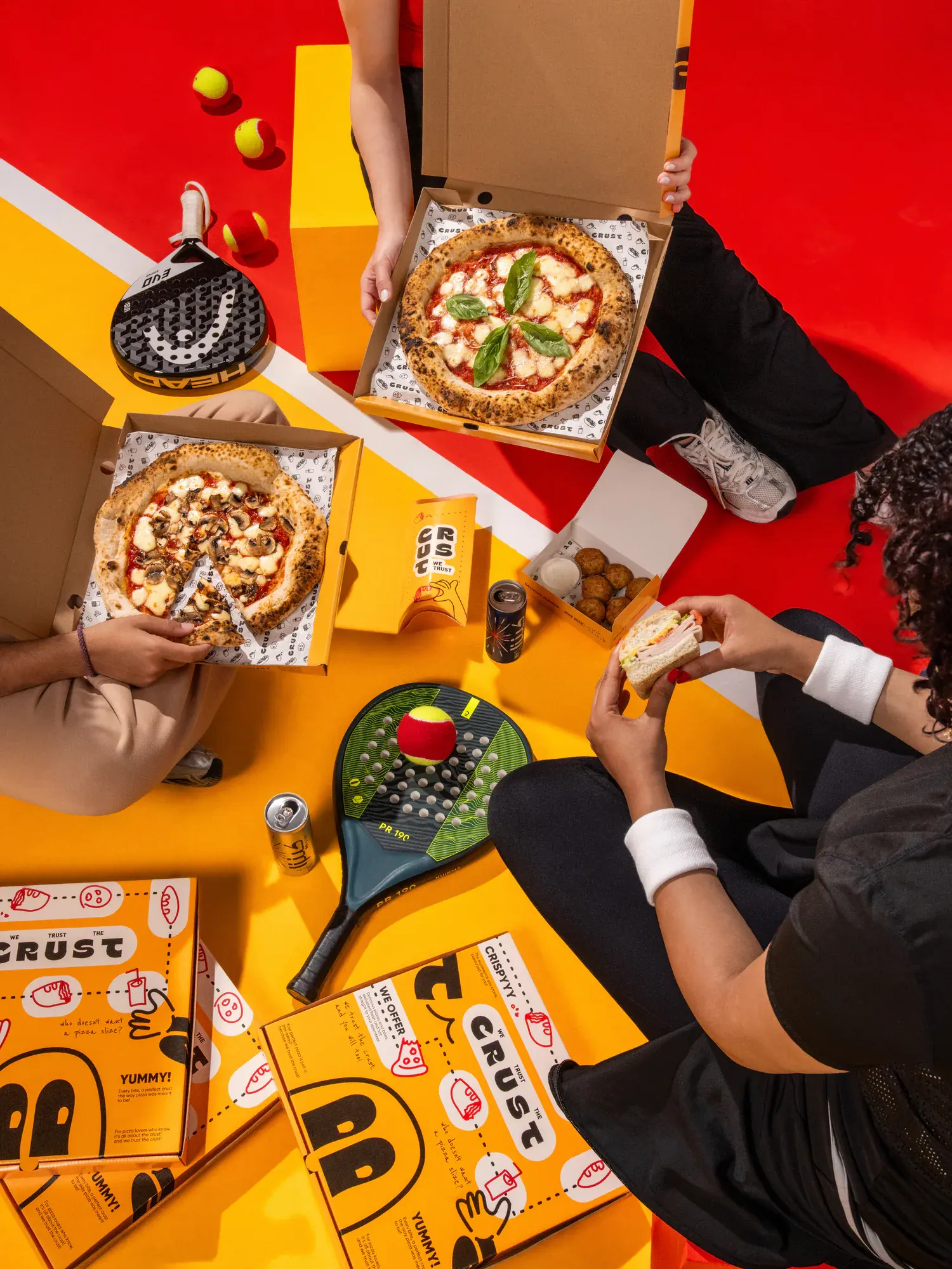 An overhead spread shot for the feed, arranged around what people were actually doing.