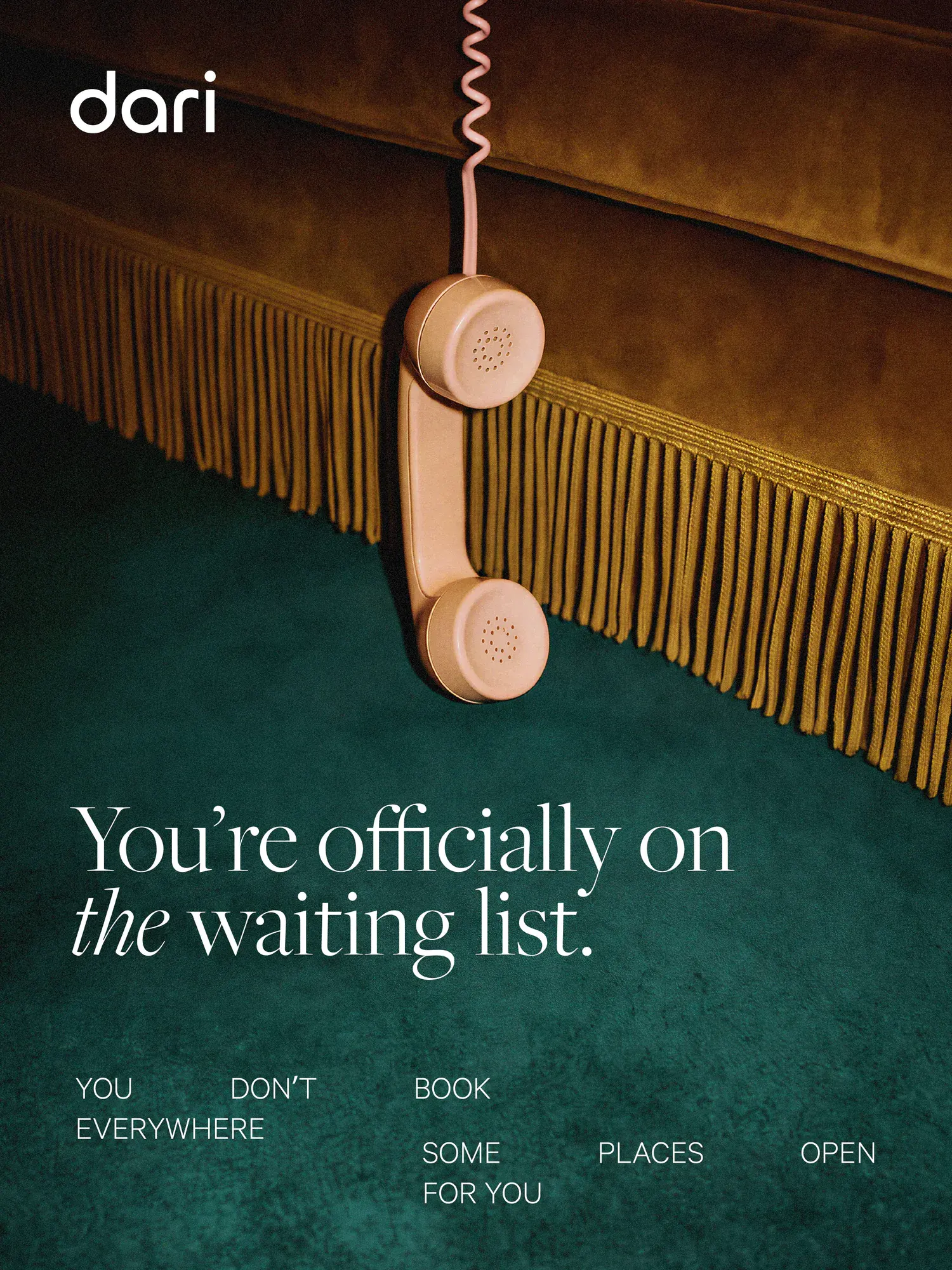 DARI launch identity applied to campaign art direction