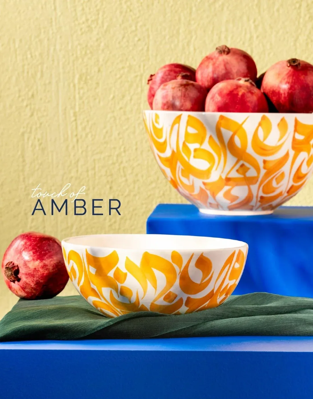 House of Jay: Amber bowls, styled with colour and fruit