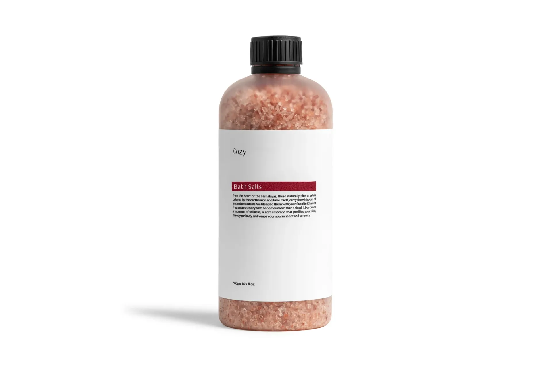 Khaleet: Bath salts, product detail photography