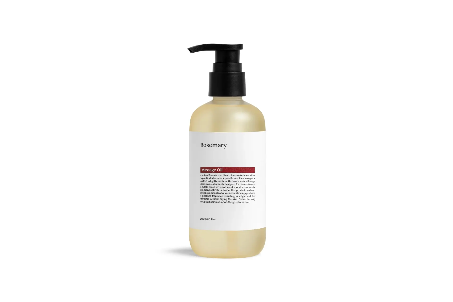 Khaleet: Rosemary massage oil, product detail photography